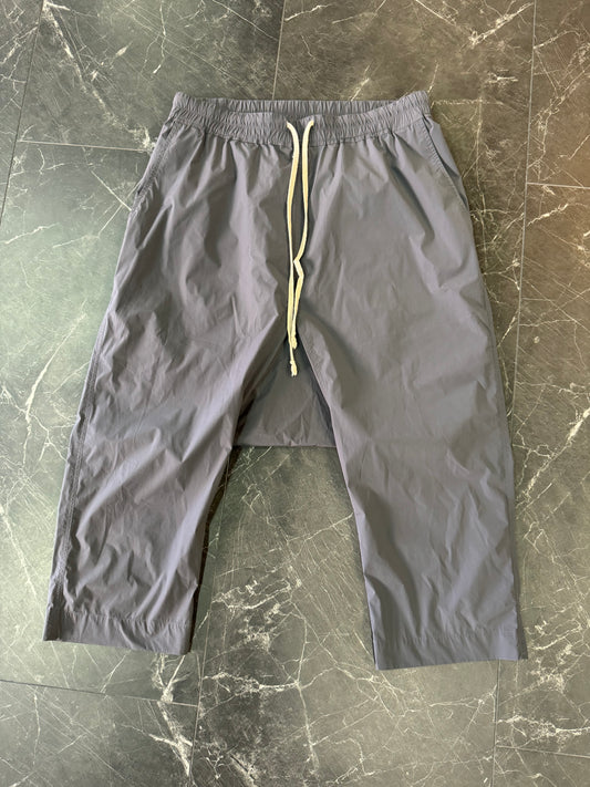 Rick Owen Grey Drawstring Shorts