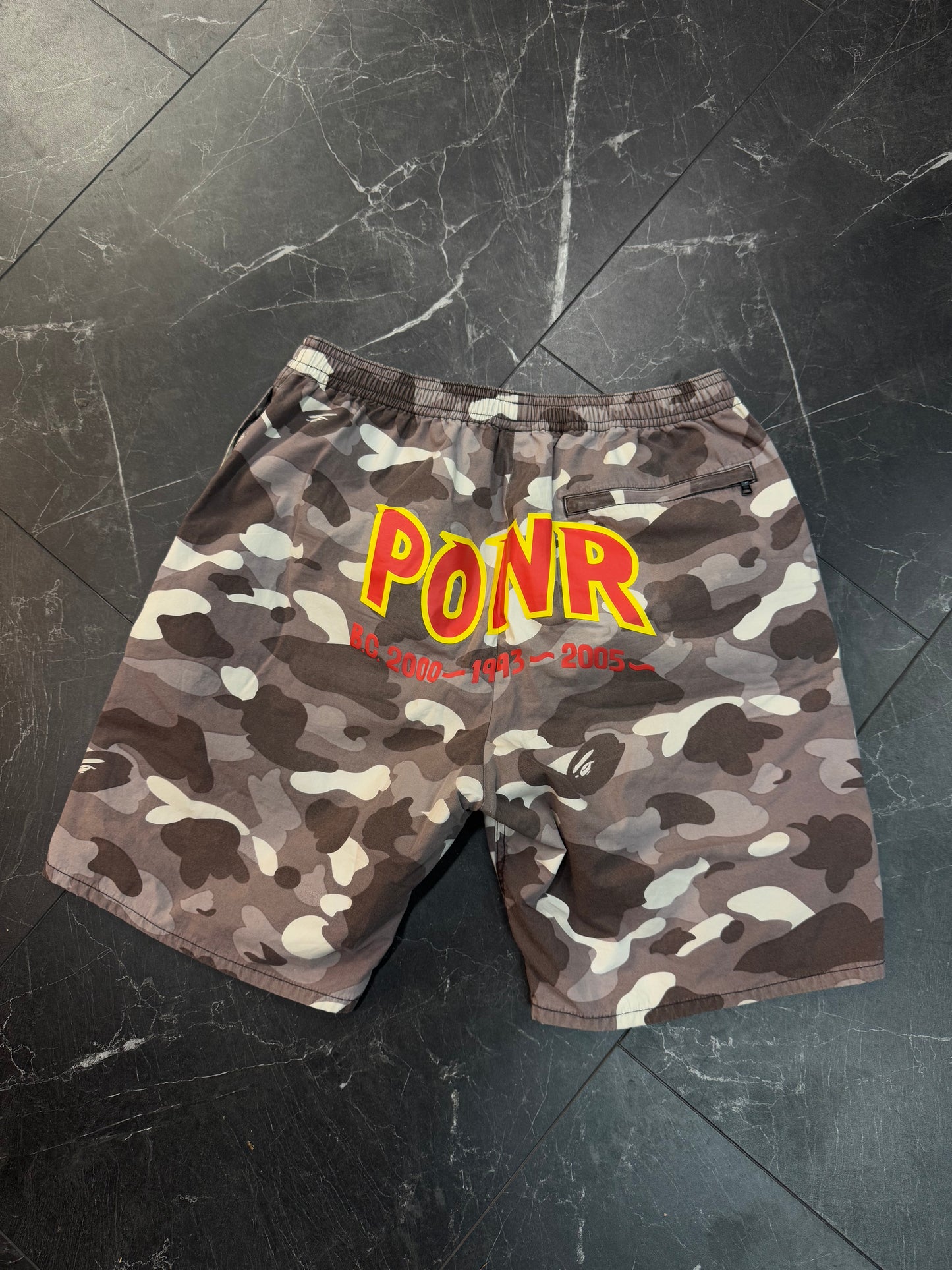 Bape Grey Shark Camo Shorts