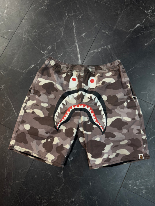 Bape Grey Shark Camo Shorts